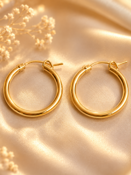14k Gold-Filled Hoops - 22mm